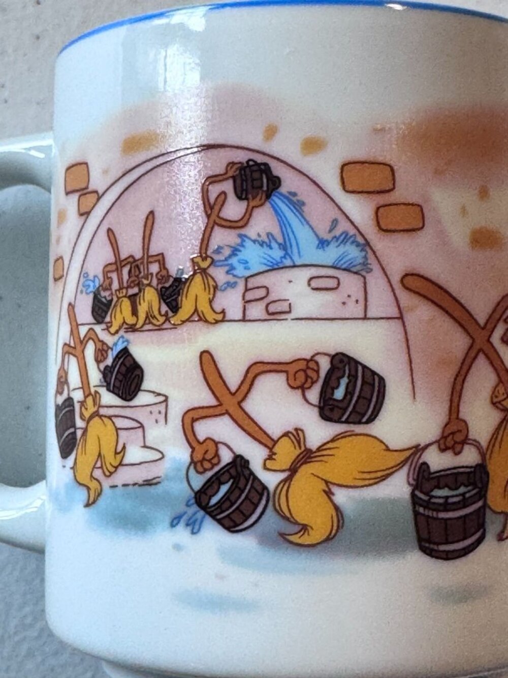 Vintage Disneyland Walt Disney World Sorcerer Mickey Fantasia Mug Japan - Picture 8 of 8